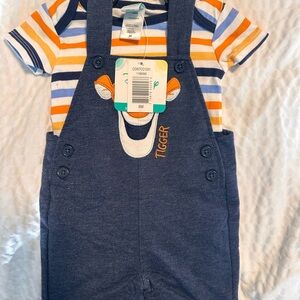 Disney Baby Romper with Blue and Orange Stripes